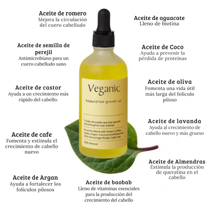 Aceite natural para el crecimiento del cabello