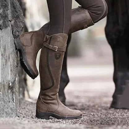 Botas Largas con cremallera estilo ecuestre - Leticia